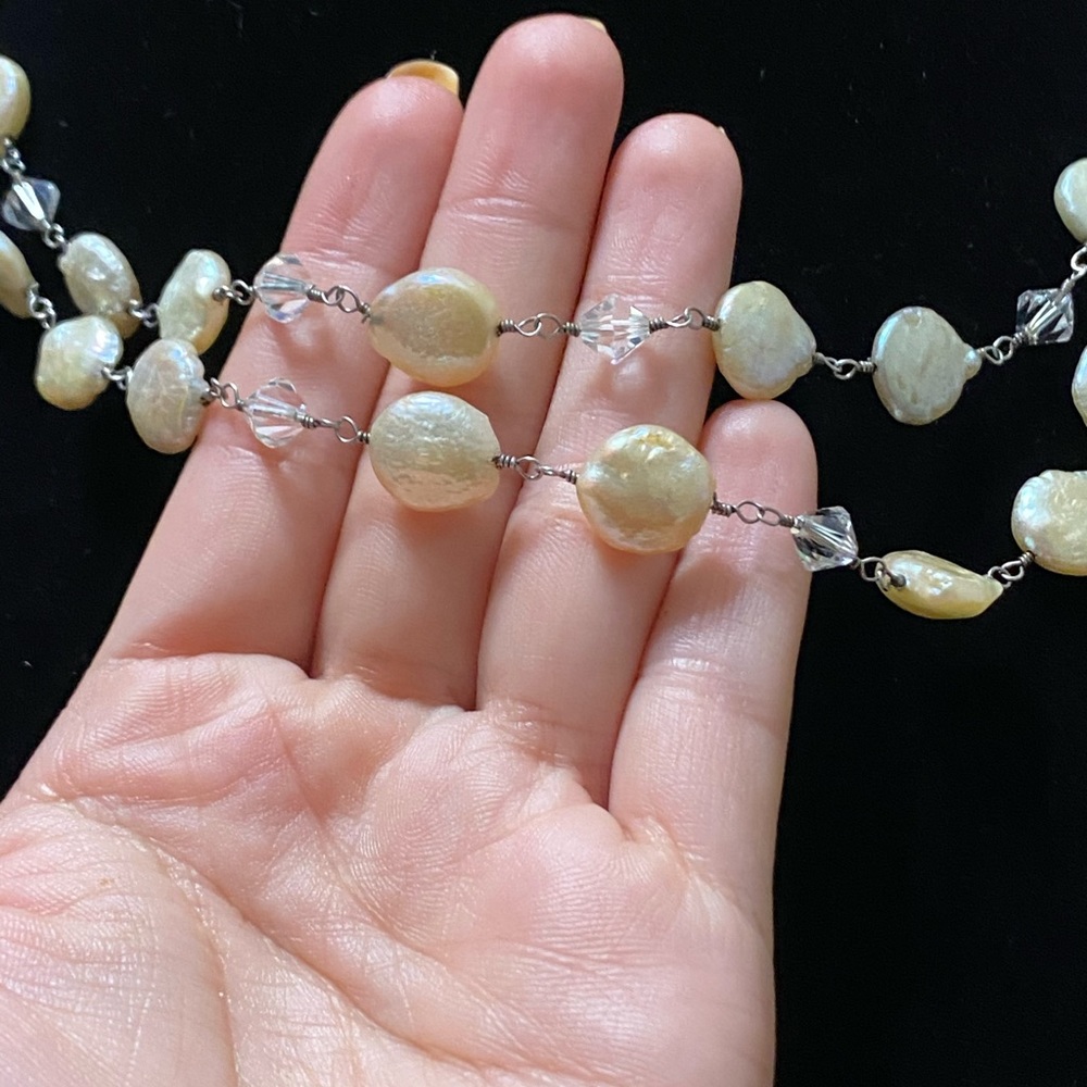 925 Freshwater & Natural Pearl Necklace ✨😍 - Picture 4 of 8